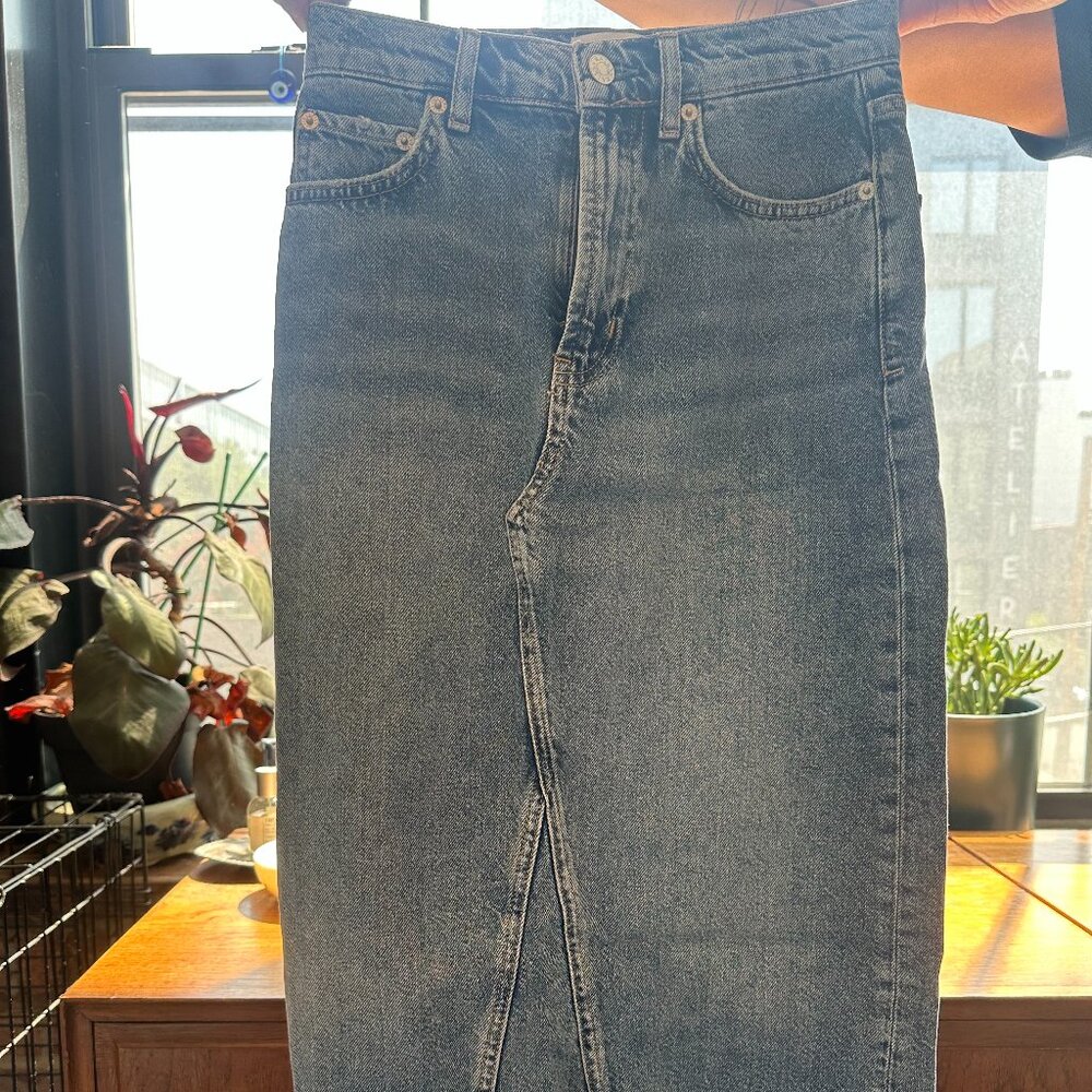 Rails midi denim skirt